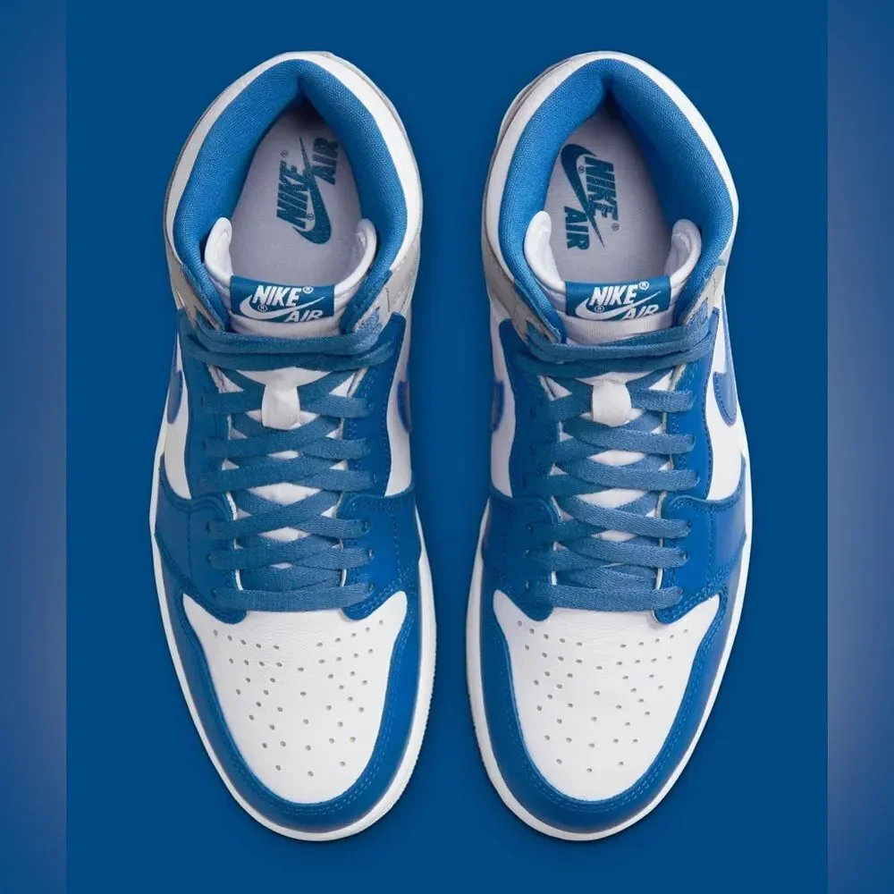 Nike Air Jordan 1 High True Blue White Cement Grey DZ5485-410 size 8 - 13